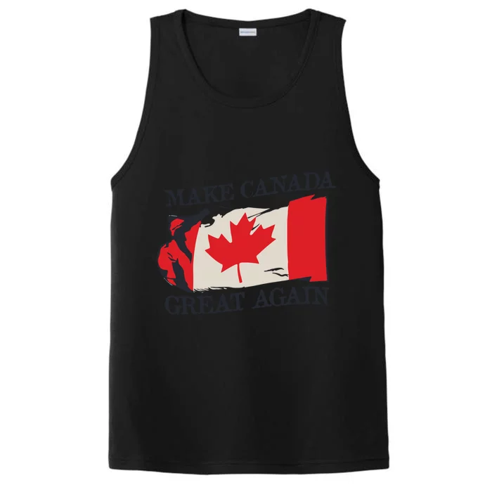 Make Canada Great Again Design Funny Canadian Flag Mcga Meaningful Gift Performance Tank