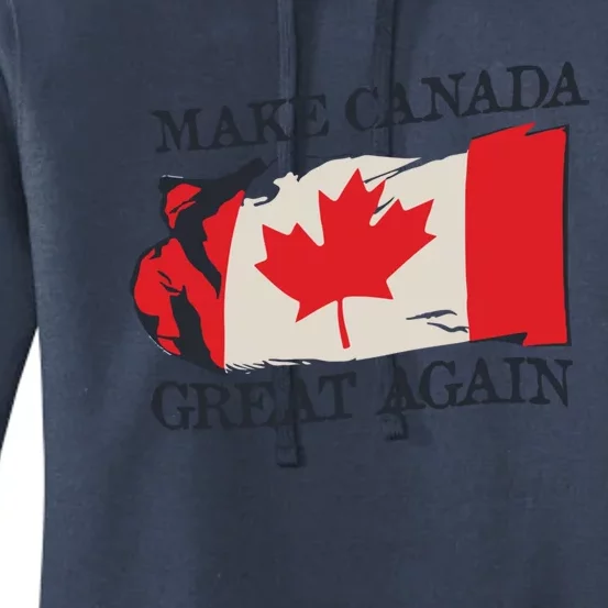 Make Canada Great Again Design Funny Canadian Flag Mcga Meaningful Gift Women's Pullover Hoodie