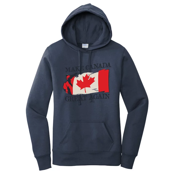 Make Canada Great Again Design Funny Canadian Flag Mcga Meaningful Gift Women's Pullover Hoodie