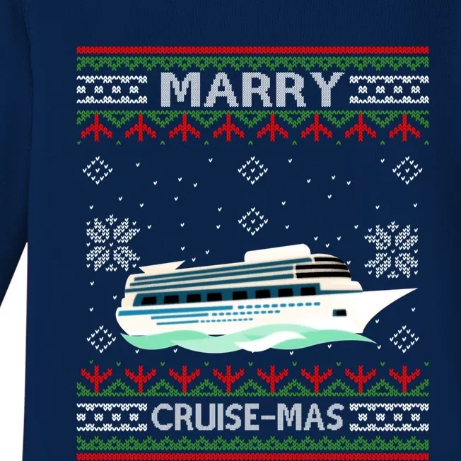 Merry Cruisecool Giftmas Funny Christmas Cruise Ship Vacation Funny Gift Cute Gi Baby Long Sleeve Bodysuit