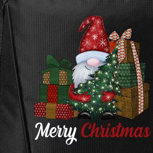 Merry Christmas Gnome Festive Holiday Gift City Backpack