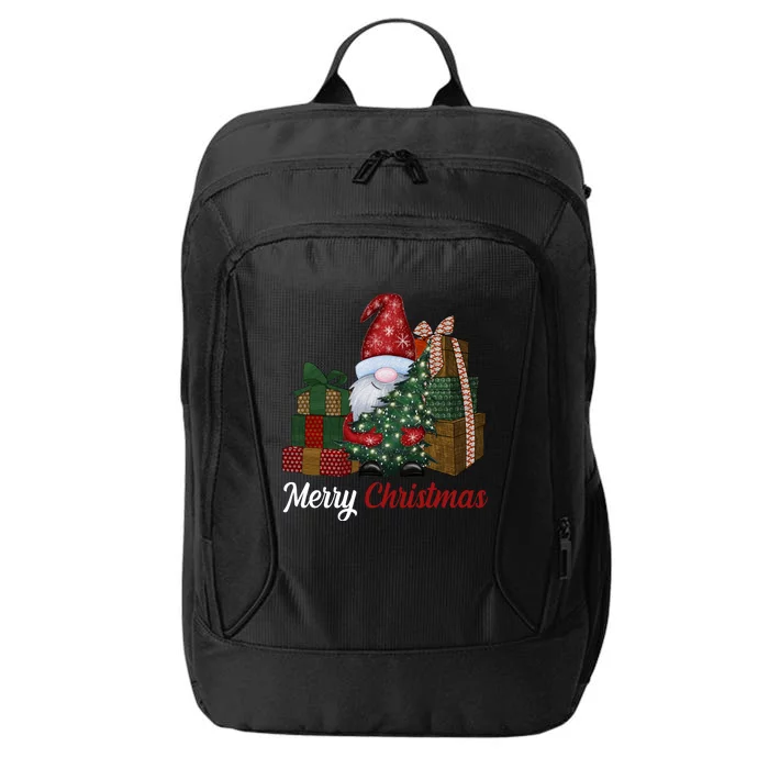 Merry Christmas Gnome Festive Holiday Gift City Backpack