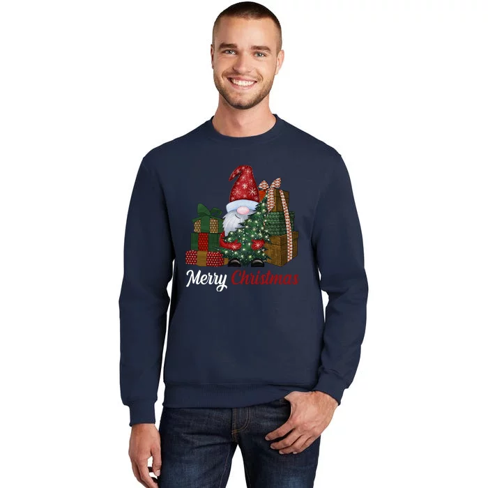 Merry Christmas Gnome Festive Holiday Gift Tall Sweatshirt