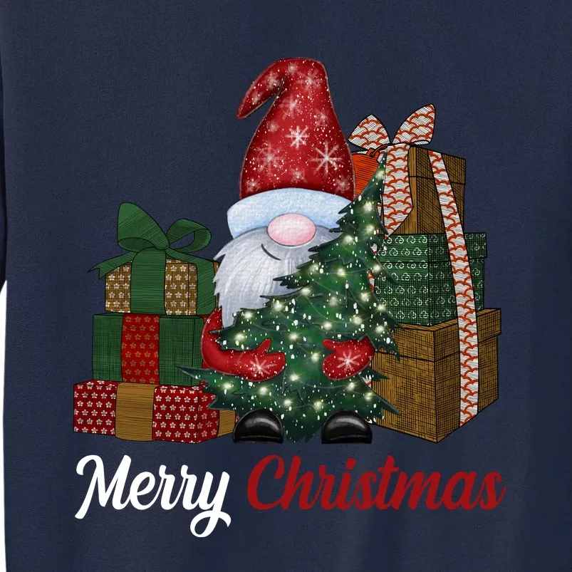 Merry Christmas Gnome Festive Holiday Gift Tall Sweatshirt