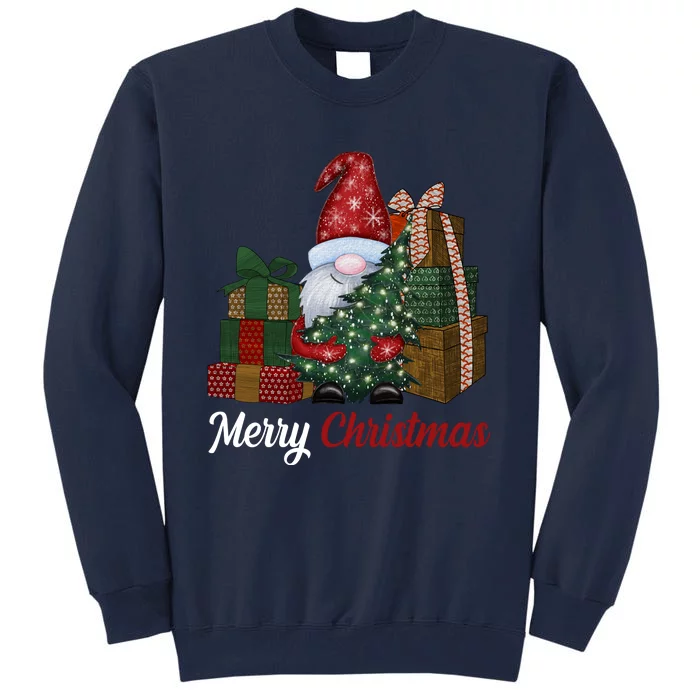 Merry Christmas Gnome Festive Holiday Gift Tall Sweatshirt