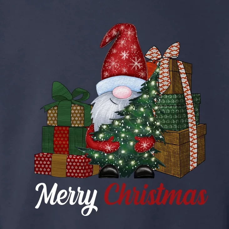 Merry Christmas Gnome Festive Holiday Gift Toddler Hoodie