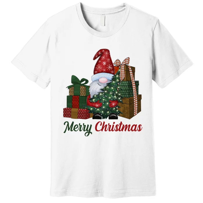 Merry Christmas Gnome Festive Holiday Gift Premium T-Shirt