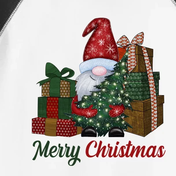 Merry Christmas Gnome Festive Holiday Gift Toddler Fine Jersey T-Shirt