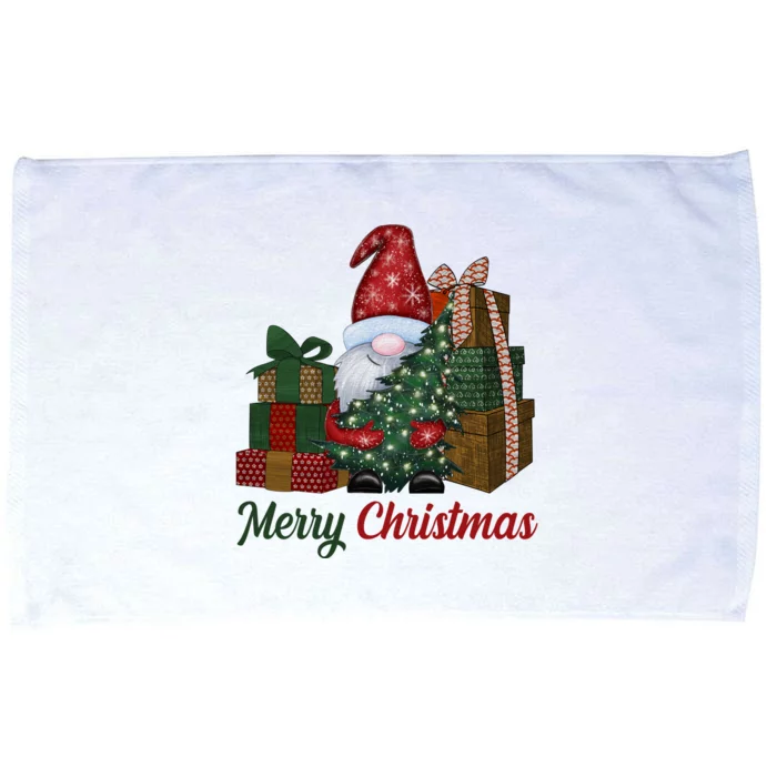 Merry Christmas Gnome Festive Holiday Gift Microfiber Hand Towel