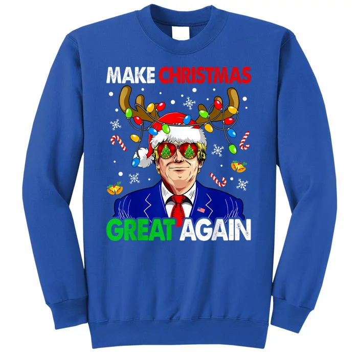 Make Christmas Great Again Funny Trump Ugly Christmas Tall Sweatshirt