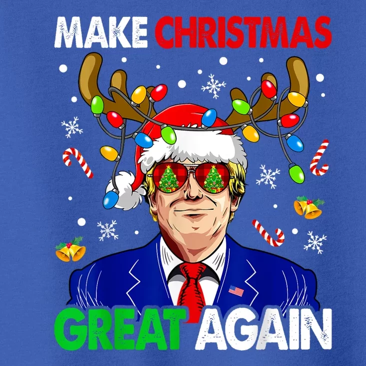 Make Christmas Great Again Funny Trump Ugly Christmas Toddler T-Shirt