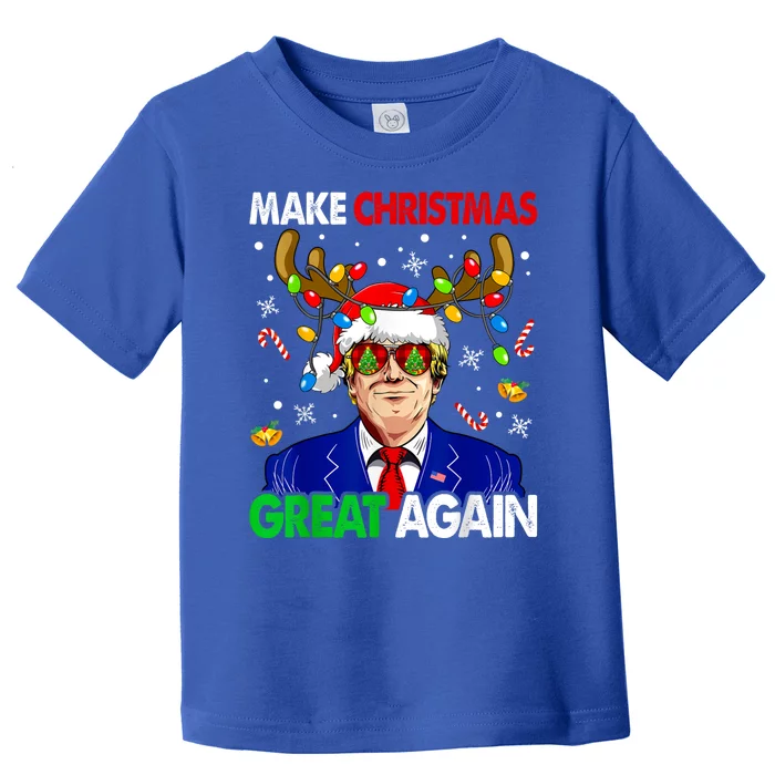 Make Christmas Great Again Funny Trump Ugly Christmas Toddler T-Shirt