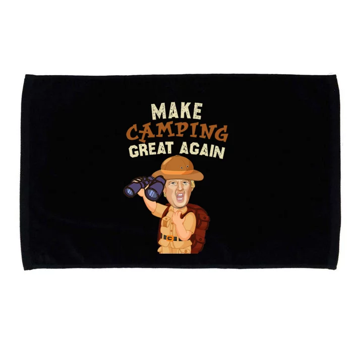 Make Camping Great Again Trump President Camper Funny Gift Microfiber Hand Towel