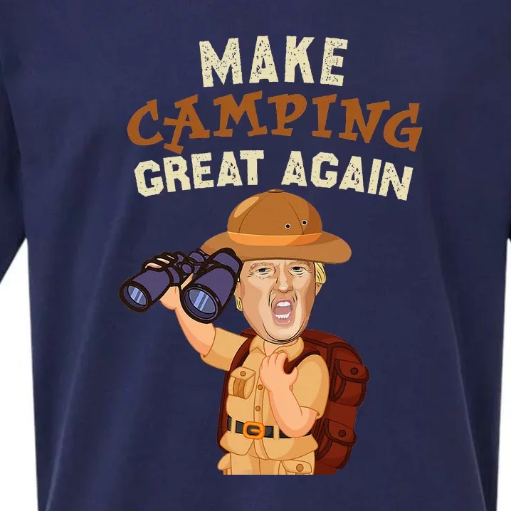 Make Camping Great Again Trump President Camper Funny Gift Sueded Cloud Jersey T-Shirt