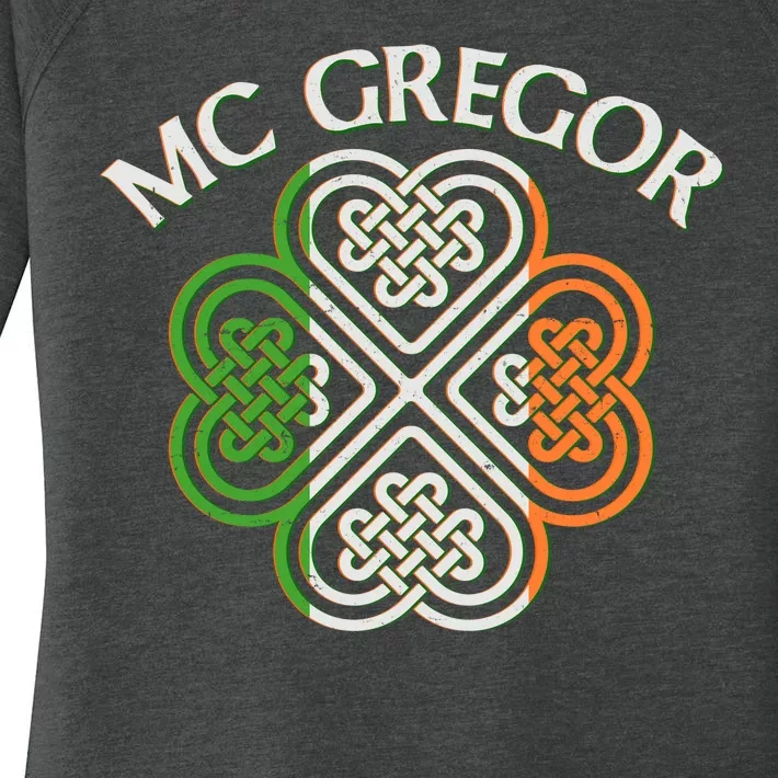 McGregor Irish Flag Celtic Knot Women's Perfect Tri Tunic Long Sleeve Shirt