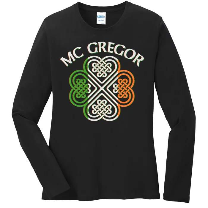 McGregor Irish Flag Celtic Knot Ladies Long Sleeve Shirt