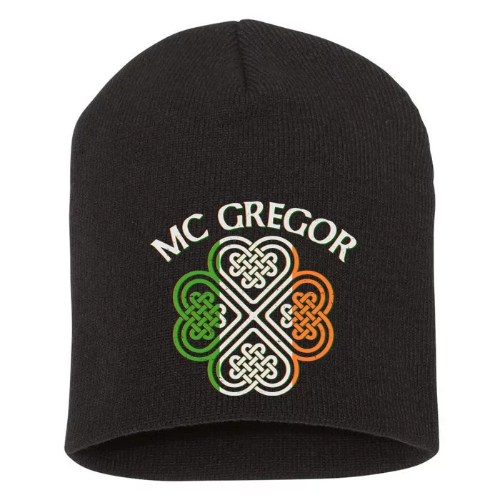 McGregor Irish Flag Celtic Knot Short Acrylic Beanie