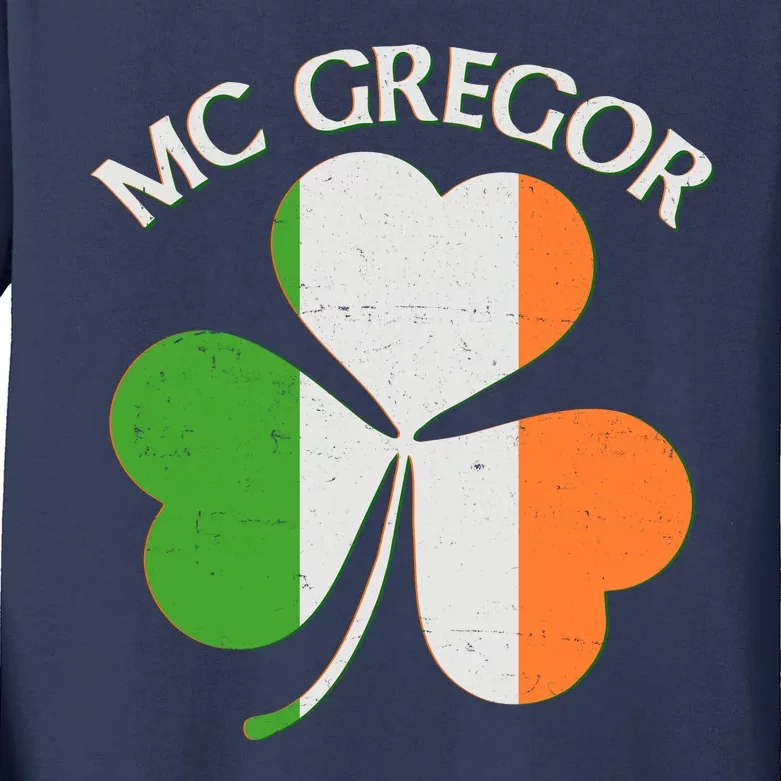 McGregor Irish Flag Clover Kids Long Sleeve Shirt