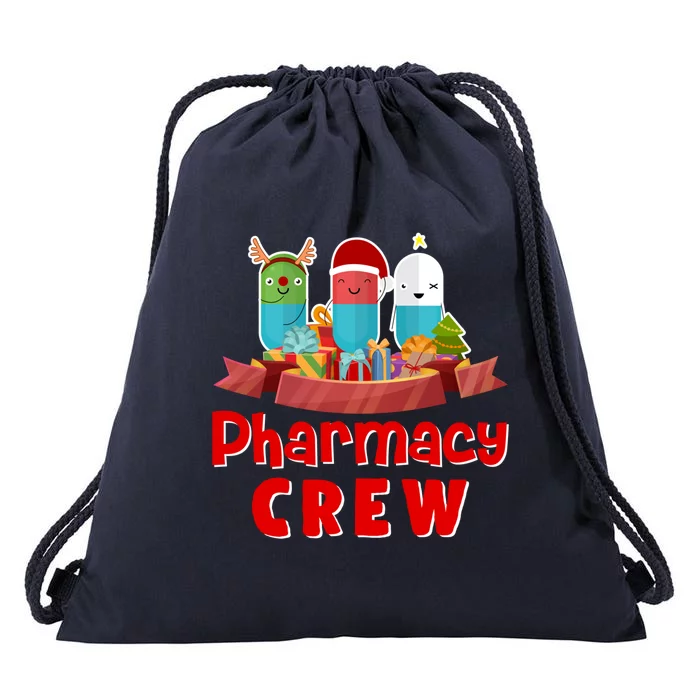 Merry Christmas Happy Holiday Pharmacy Crew Cute Gift Drawstring Bag