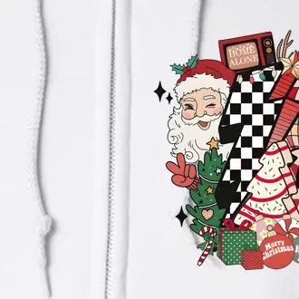 Merry Christmas Ho Ho Ho Santa Claus Xmas Vibes Full Zip Hoodie