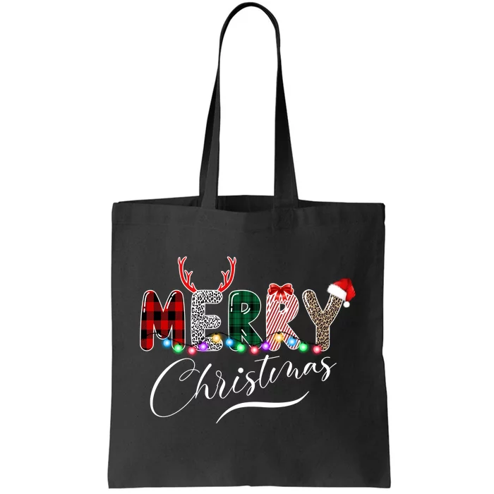 Merry Christmas Holiday Cute Patterns Tote Bag