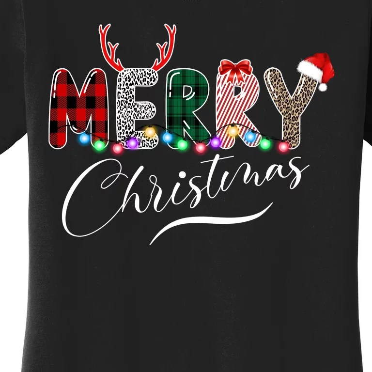 Merry Christmas Holiday Cute Patterns Women's T-Shirt