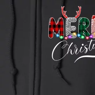 Merry Christmas Holiday Cute Patterns Full Zip Hoodie