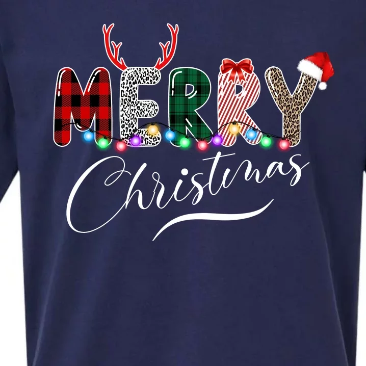 Merry Christmas Holiday Cute Patterns Sueded Cloud Jersey T-Shirt