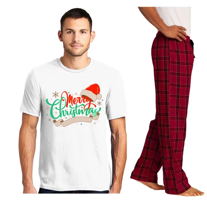 Merry Christmas Holiday Santa Snowflake Pajama Set