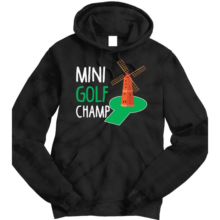 Minigolf Champ Hobby Sport Golfer Champion Tie Dye Hoodie