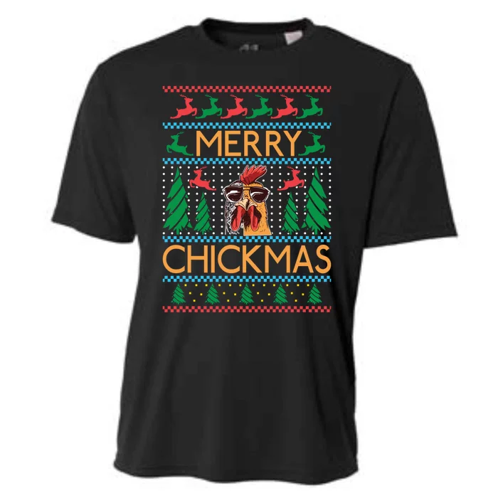 Merry Chickmas Hen Chicken Lover Gift Cooling Performance Crew T-Shirt