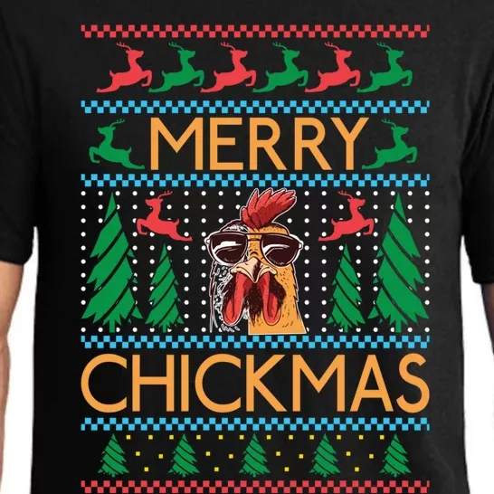 Merry Chickmas Hen Chicken Lover Gift Pajama Set