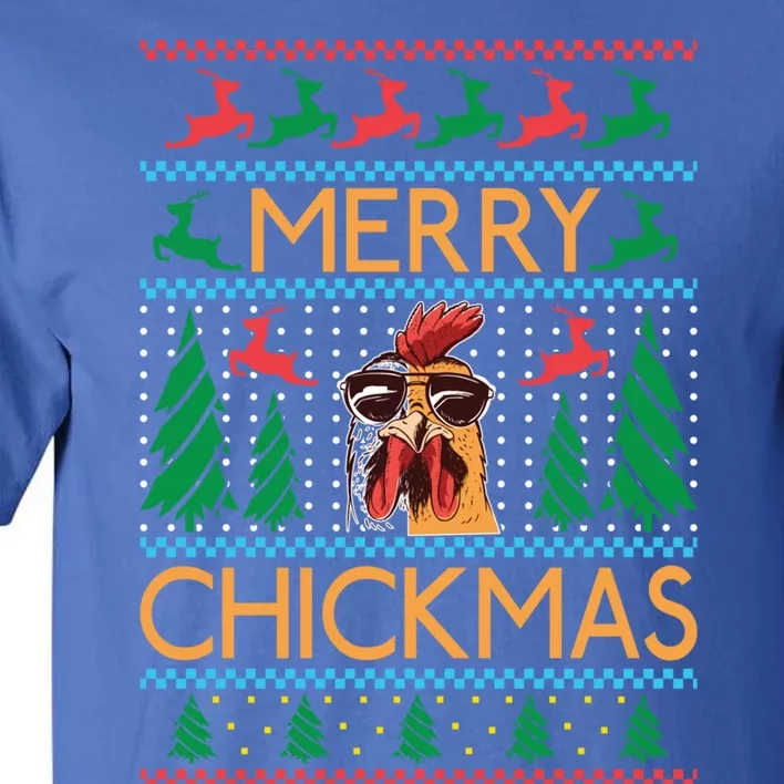 Merry Chickmas Hen Chicken Lover Gift Tall T-Shirt