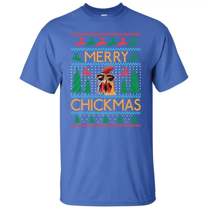 Merry Chickmas Hen Chicken Lover Gift Tall T-Shirt