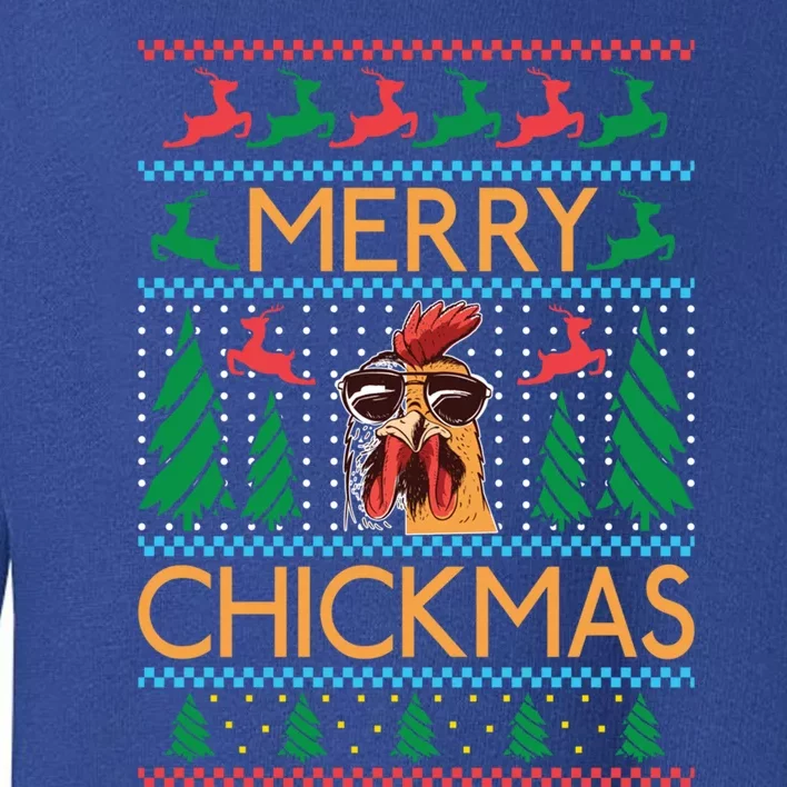 Merry Chickmas Hen Chicken Lover Gift Toddler Sweatshirt