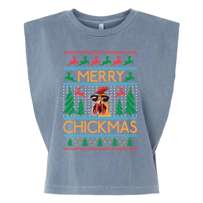 Merry Chickmas Hen Chicken Lover Gift Garment-Dyed Women's Muscle Tee