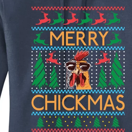 Merry Chickmas Hen Chicken Lover Gift Women's Pullover Hoodie