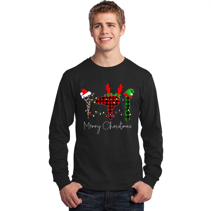 Merry Christmas Hairstylist Funny Tool Hairdresser Barber Long Sleeve Shirt