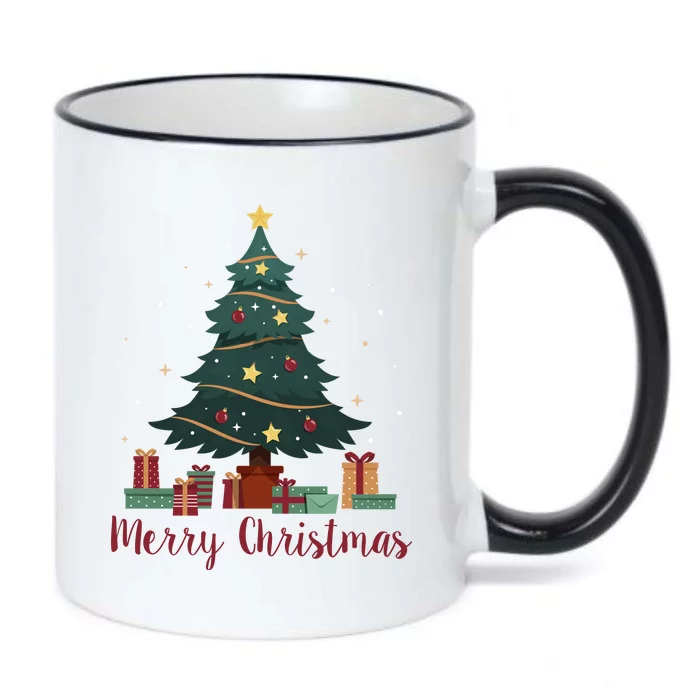 Merry Christmas Holiday Tree Festive Black Color Changing Mug