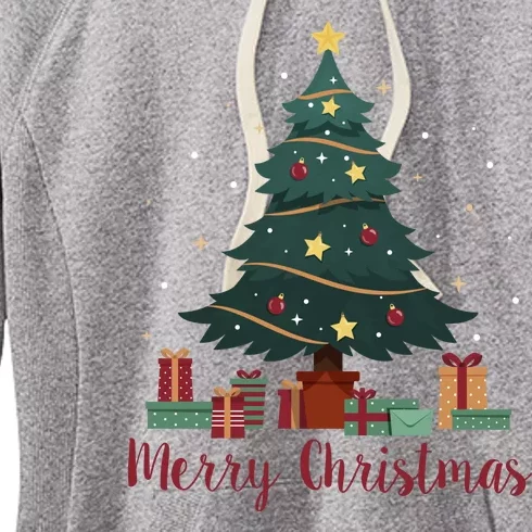 Merry Christmas Holiday Tree Festive Women's Fleece Hoodie