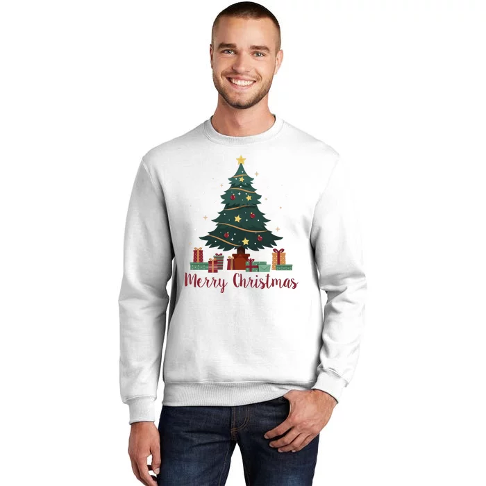 Merry Christmas Holiday Tree Festive Sweatshirt