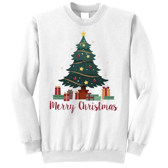 Merry Christmas Holiday Tree Festive Sweatshirt