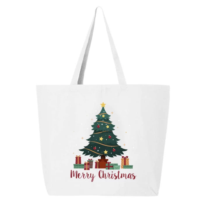 Merry Christmas Holiday Tree Festive 25L Jumbo Tote