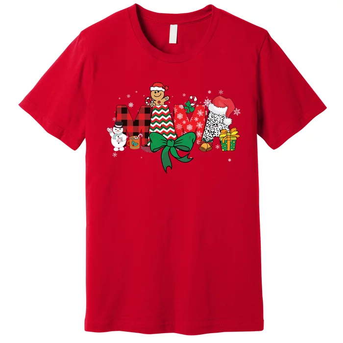 Mama Christmas Holiday Matching Family Season Xmas Premium T-Shirt