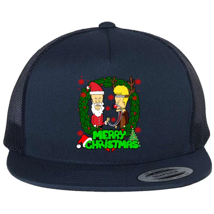 Merry Christmas Holiday Season Merry Xmas Flat Bill Trucker Hat