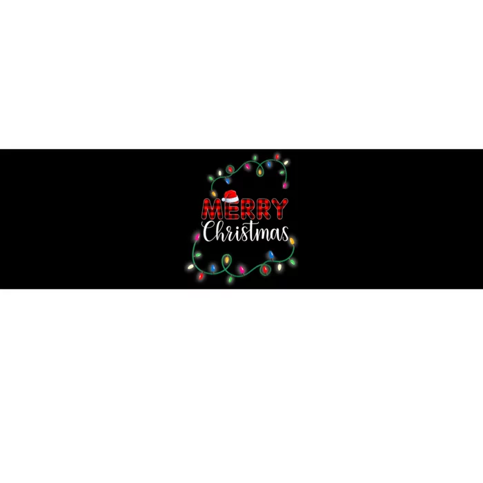 Merry Christmas Holiday Tree Lights Bumper Sticker