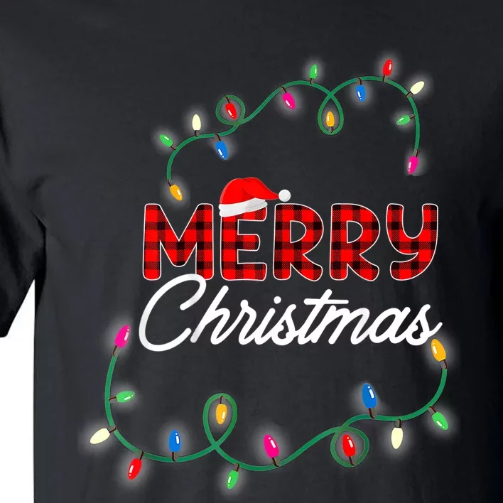 Merry Christmas Holiday Tree Lights Tall T-Shirt