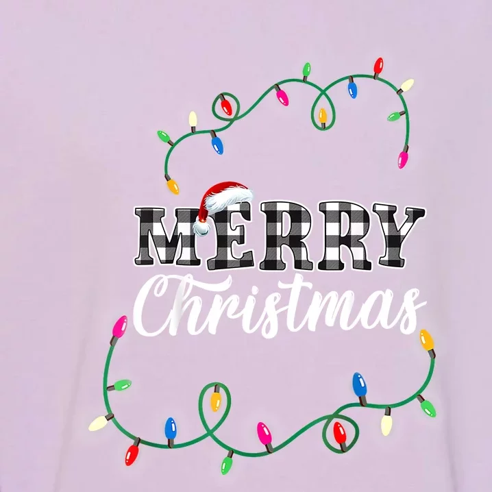 Merry Christmas Holiday Tree Lights Garment-Dyed Sweatshirt