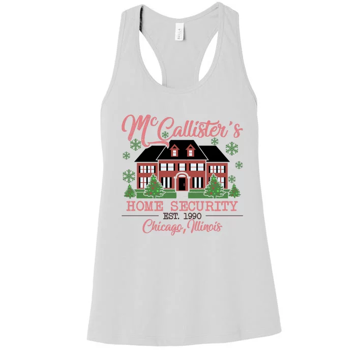 Mc Callisters Home Security Est 1990 Home Alone Christmas Movie Women's Racerback Tank