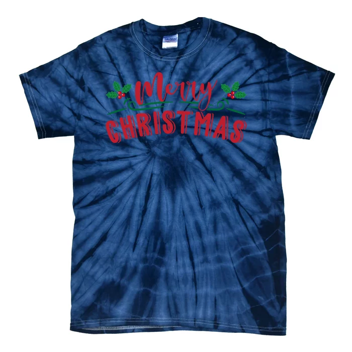 Merry Christmas Holiday Gift Tie-Dye T-Shirt